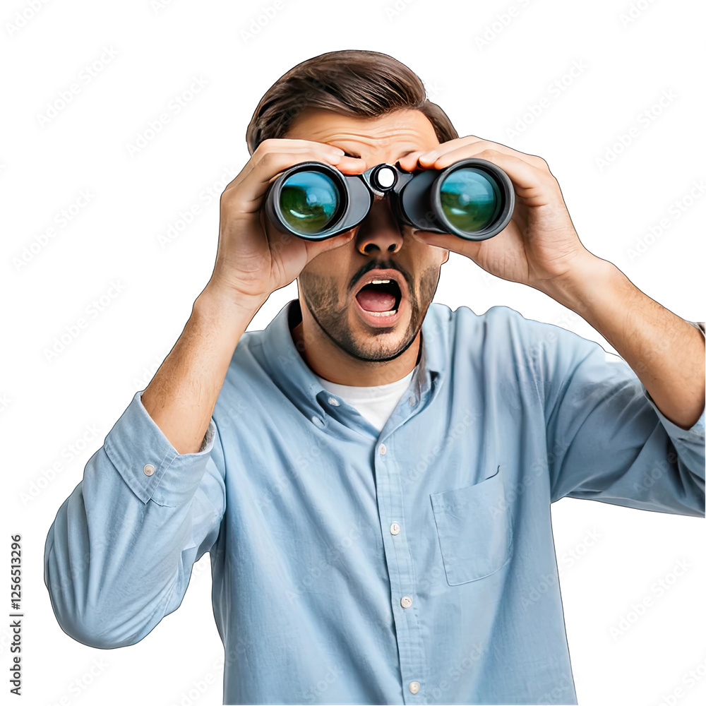 man with binoculars man with binoculars