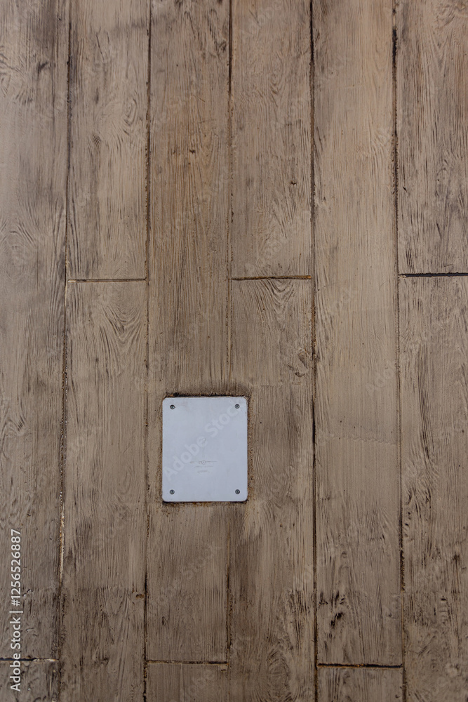 This is a Neutral Wooden Floor featuring a Blank Tile which is perfectly Centered in the design This is a Neutral Wooden Floor featuring a Blank Tile which is perfectly Centered in the design