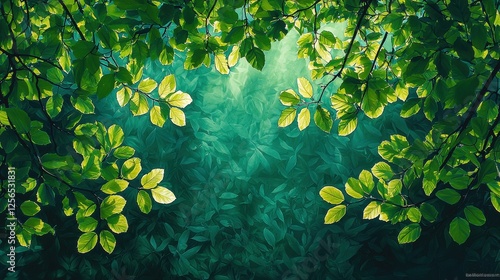 Vibrant Green Forest Canopy