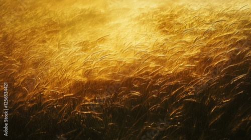 Golden Wheat Field at Sunset - A Stunning Rural Landscape