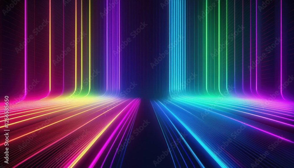 Tech-Themed Neon Glow Creating a Sleek Visual Appeal Tech-Themed Neon Glow Creating a Sleek Visual Appeal