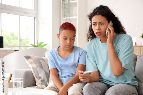African-American mother wit...