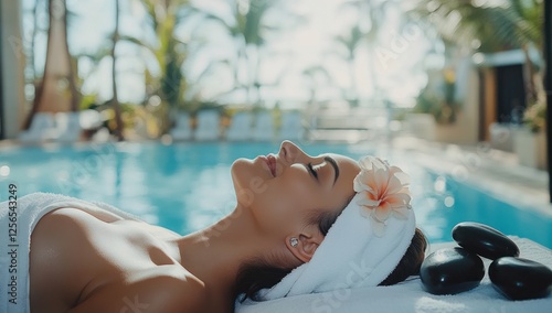 Serene Spa Day: Relaxation by the Pool