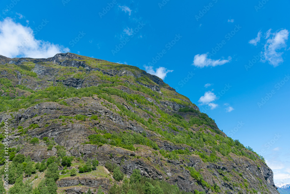 Fototapeta premium Flam - Norway - June 06 - 2023 - Mountain