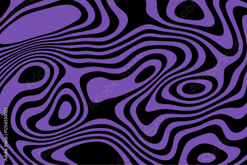 Abstract purple geometric lines curved in the form of waves. Vector illustration. Eps 10