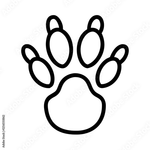 Paw print outline icon representing animals and pets