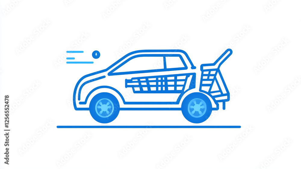 Auto dealer, dealership, car company line icon. Vehicle official dealership, automobile buy shop or rental auto distributor line vector icon. Car salon thin line sign or symbol with shopping card Auto dealer, dealership, car company line icon. Vehicle official dealership, automobile buy shop or rental auto distributor line vector icon. Car salon thin line sign or symbol with shopping card