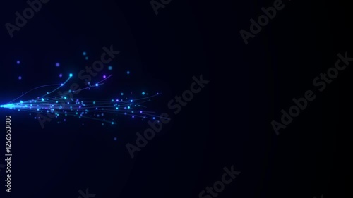 Data sorting. Abstract digital background. Big data visualization. 4k animation. 3d rendering.