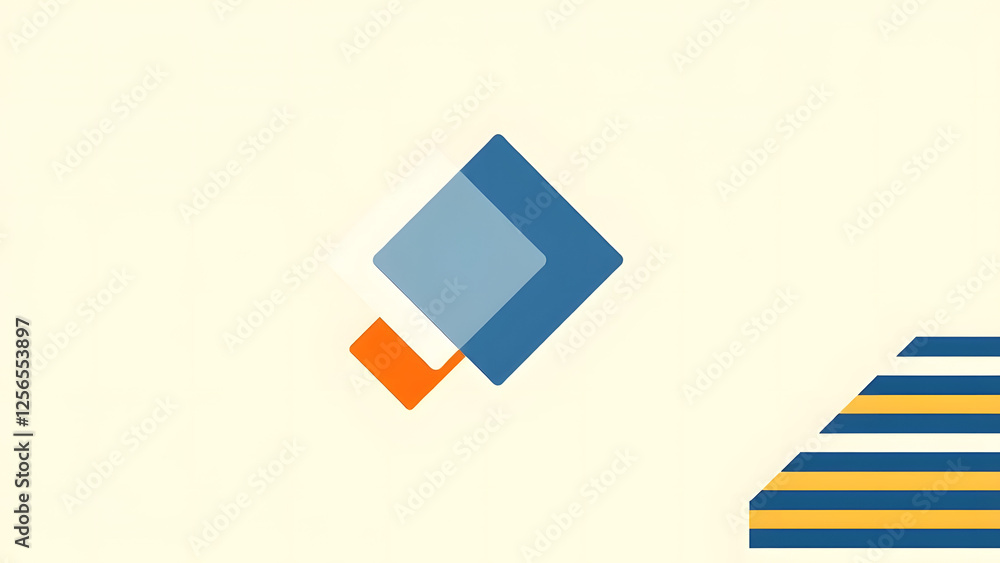 Abstract vector design with orange and blue arrows on a paper background Abstract vector design with orange and blue arrows on a paper background