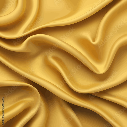 Golden Silk Embrace: Experience the luxurious allure of draped, golden silk fabric, a testament to opulence, softness, and the art of textile elegance. Its flowing folds create a sensory experience.