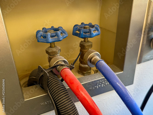 Konstfotografi Hot And Cold Water Hookups For A Washing Machine