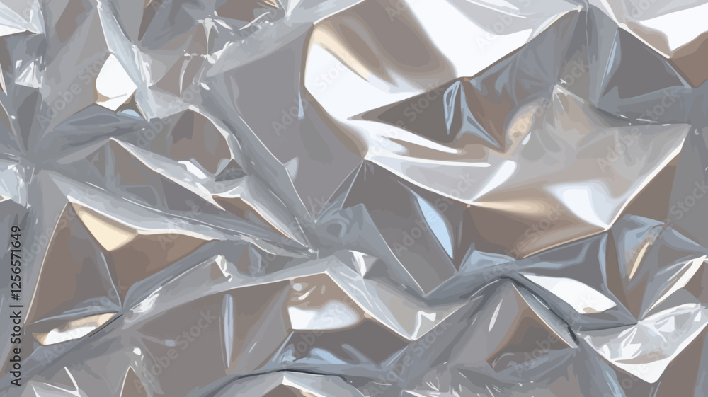 Abstract Metallic Surface: A mesmerizing close-up of a crinkled, reflective metallic surface, with intricate textures, shadows, and highlights creating a captivating abstract design. Abstract Metallic Surface: A mesmerizing close-up of a crinkled, reflective metallic surface, with intricate textures, shadows, and highlights creating a captivating abstract design.