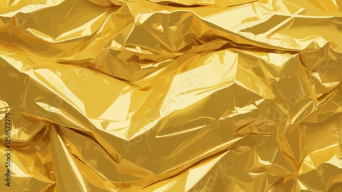 Golden Fabric Texture:  A close-up view reveals the intricate folds and textures of gleaming golden fabric, the light playing across its surface. The image evokes opulence and artistic beauty. 