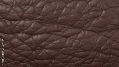 Texture of Leather: A detailed closeup reveals the rich texture and intricate pattern of high-quality brown leather, showcasing its natural beauty and tactile allure.