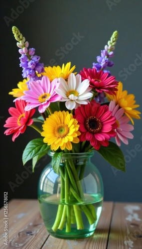 Group of flowers arranged in a vase , flowers, bouquet
