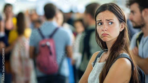 Displeased diners at a food festival. Featuring long lines for tastings