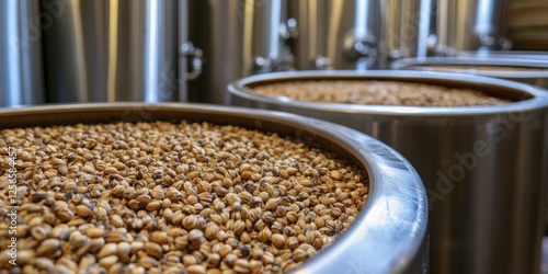 Experimental fermentation processes highlighting colorful ingredients, bubbling vessels, and hands-on craftsmanship in a cozy brewery setting photo