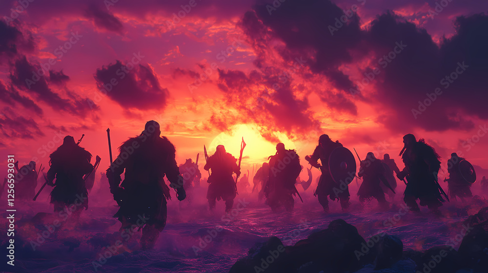 Fototapeta premium dark viking squads