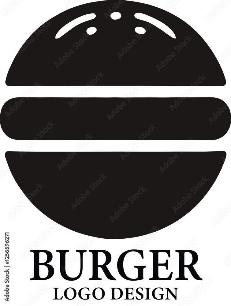 Obraz premium Burger Vector Logo Design
