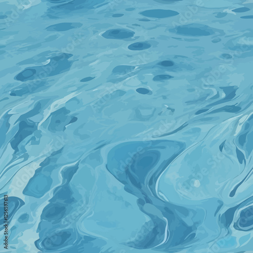 Aqua Abstract: An ethereal, abstract image captures the essence of water, with its swirling, ethereal forms and captivating blue hues.