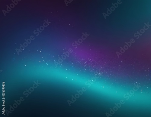 Dreamy abstract background with shimmering stars in deep purple and teal hues.
