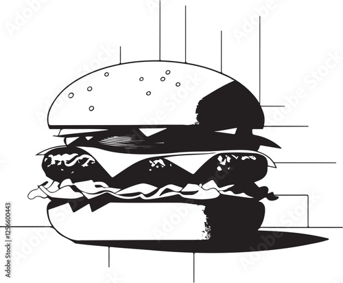 fast food hamburger