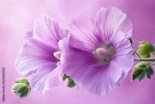 Hollyhock flower Alcea rosea