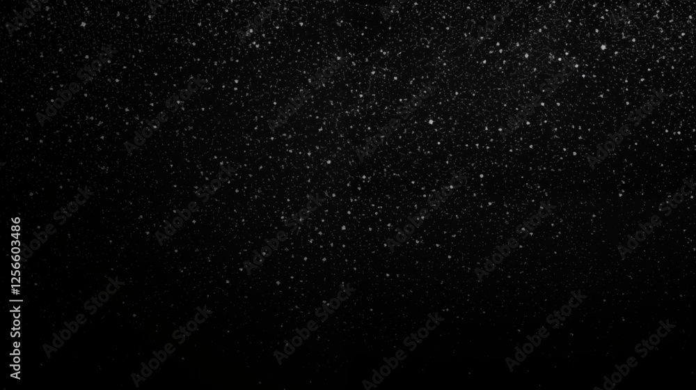 Obraz premium Particules et étoiles scintillantes et brillantes volant sur fond sombre, noir. Lumière, étoile, paillette dorée et flou. Cosmos, univers, espace. Fond pour bannière, conception et création graphique.