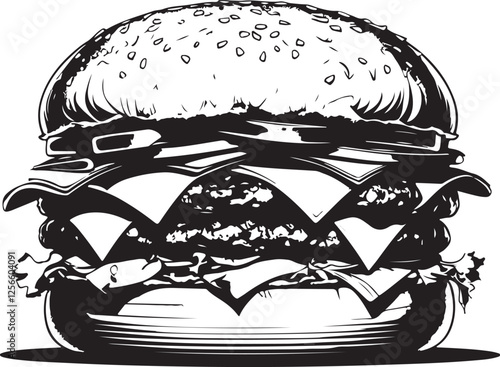 fast food hamburger