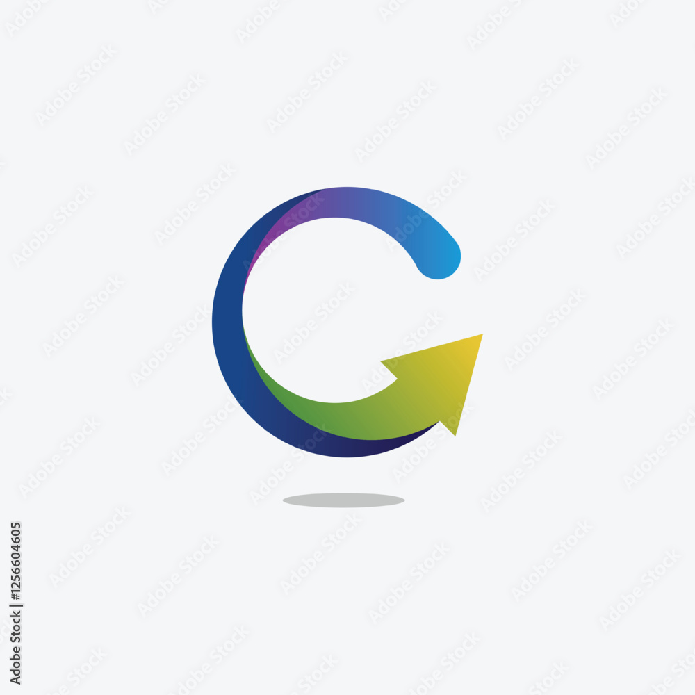 letter c logo design combined with arrow letter c logo design combined with arrow