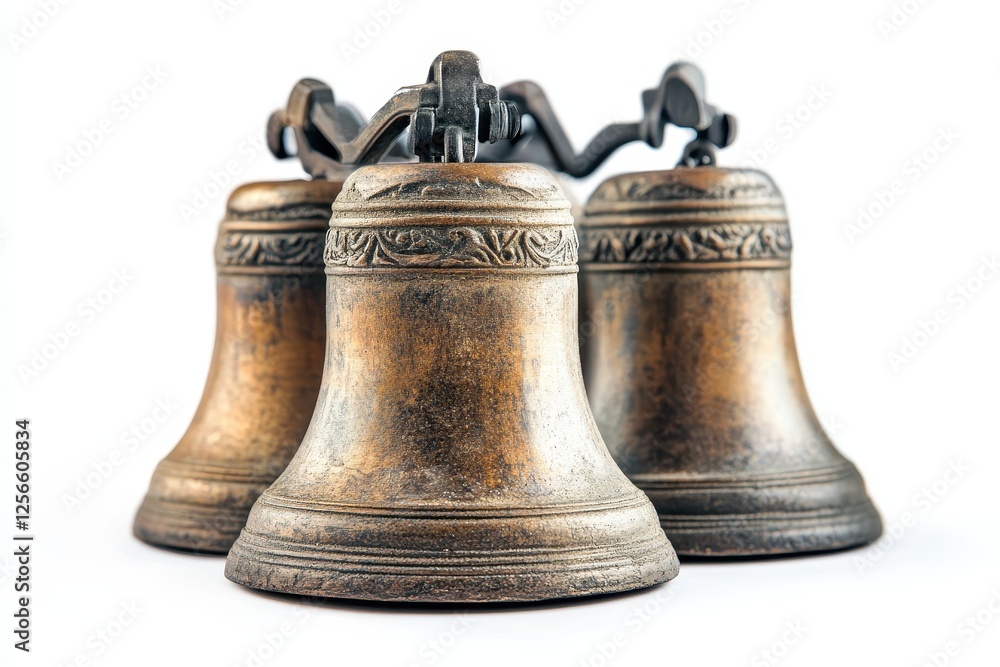 isolated church bells on white backdrop isolated church bells on white backdrop