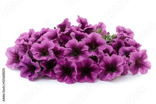 Wallpaper Mural Isolated purple petunias on white Torontodigital.ca