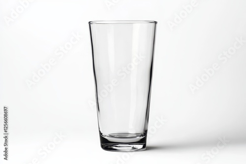 Isolated vacant pint glass for beer on white background