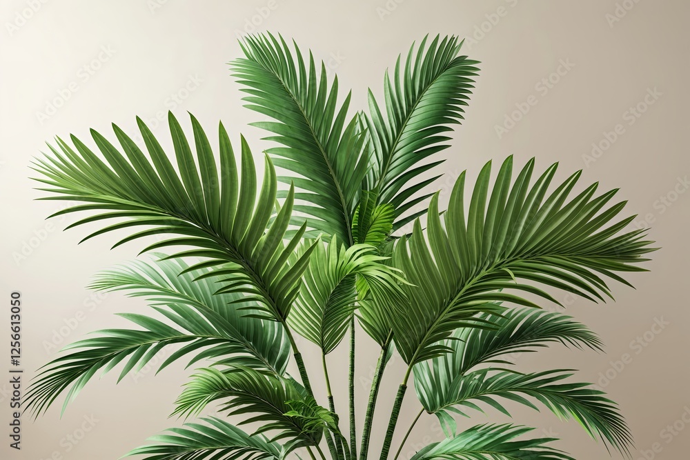High Quality 3D Palm Leaf Sprig Images for Tropical Oasis Holiday Promotion High Quality 3D Palm Leaf Sprig Images for Tropical Oasis Holiday Promotion