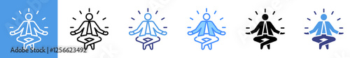 Meditation Multistyle Icon Set