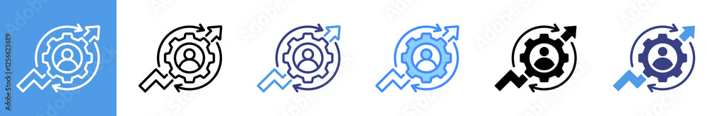 Self Development Multistyle Icon Set Self Development Multistyle Icon Set
