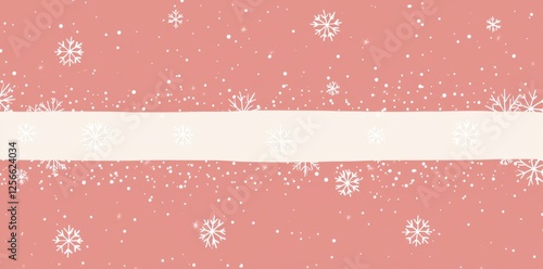 A red Christmas card template with white snowflakes, suitable for holiday party decorations or New Year's greeting card designs.