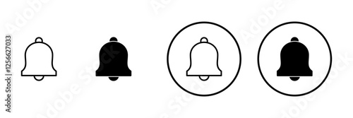 Bell icon vector. Notification sign and symbol for web site design