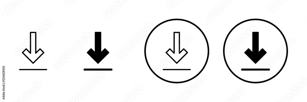 Download icon vector. Download sign and symbol Download icon vector. Download sign and symbol