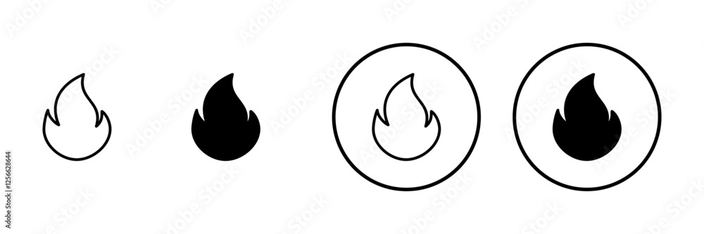 Fire icon vector. fire sign and symbol Fire icon vector. fire sign and symbol