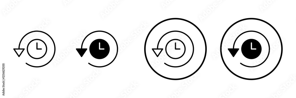 History icon vector. recent event history sign and symbol History icon vector. recent event history sign and symbol