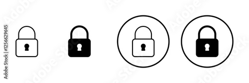 Lock icon vector. Padlock sign and symbol. Encryption icon. Security symbol