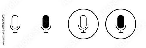 Microphone icon vector. karaoke sign and symbol