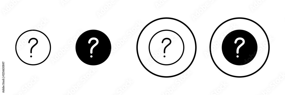 Question icon vector. question mark sign and symbol Question icon vector. question mark sign and symbol