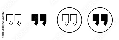 Quote icon vector. Quotation mark sign and symbol