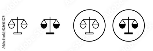 Scales icon vector. Law scale icon. Justice sign and symbol