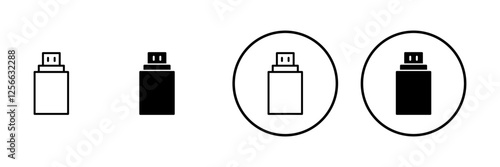 Usb icon vector. Flash disk sign and symbol. flash drive sign.
