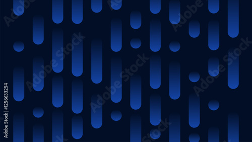 Abstract background of blue liquid descending in darkness. Minimal geometric vector illustration. Suitable for wallpapers, presentations, projects, etc.