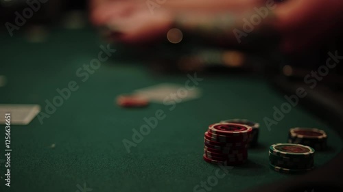 Dealing cards at the poker table