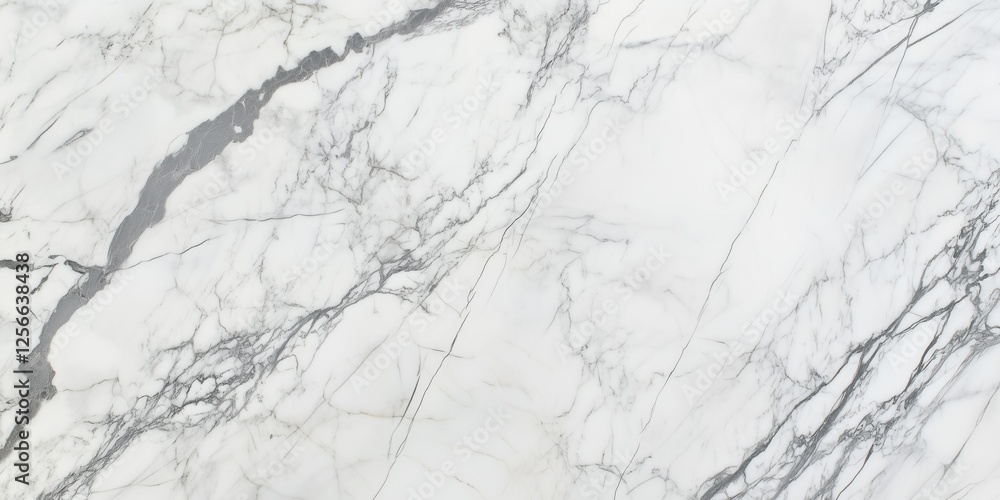 Obraz premium Elegant white marble surface with grey veining and natural patterns